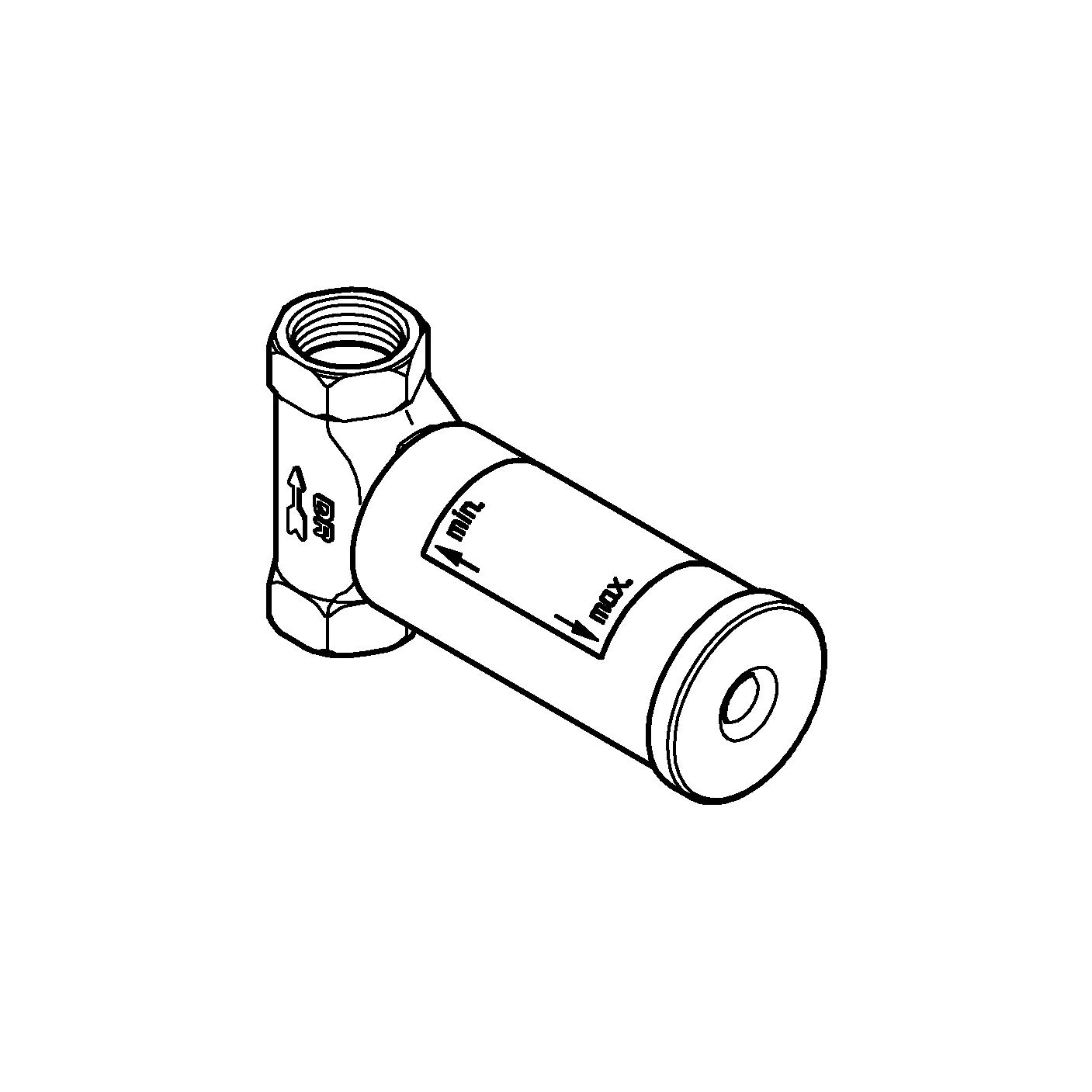 Unterputz-Ventil 29802_2, DN 20, vormontiertes Oberteil 3/4″, kurze Spindel, Gewindeanschluss 3/4″, mit Dichtmanschette, für normgerechte Wanddurchführung bei Wassereinwirkung nach DIN 18534:2017