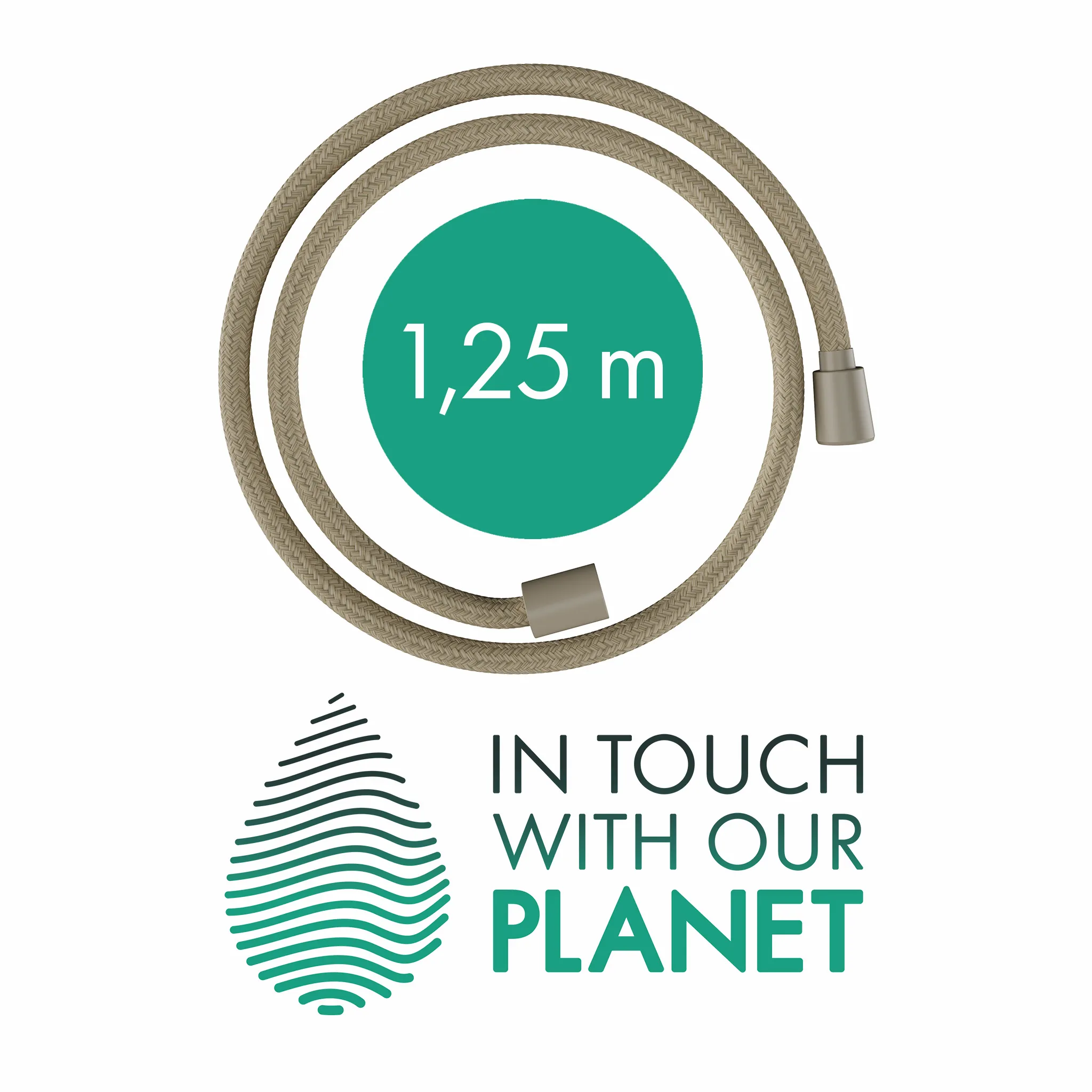 Hansgrohe Designflex Planet Edition Textilbrauseschlauch 125 cm Sand (recycelt) Hansgrohe Designflex Planet Edition Textilbrauseschlauch 125 cm Sand (recycelt)