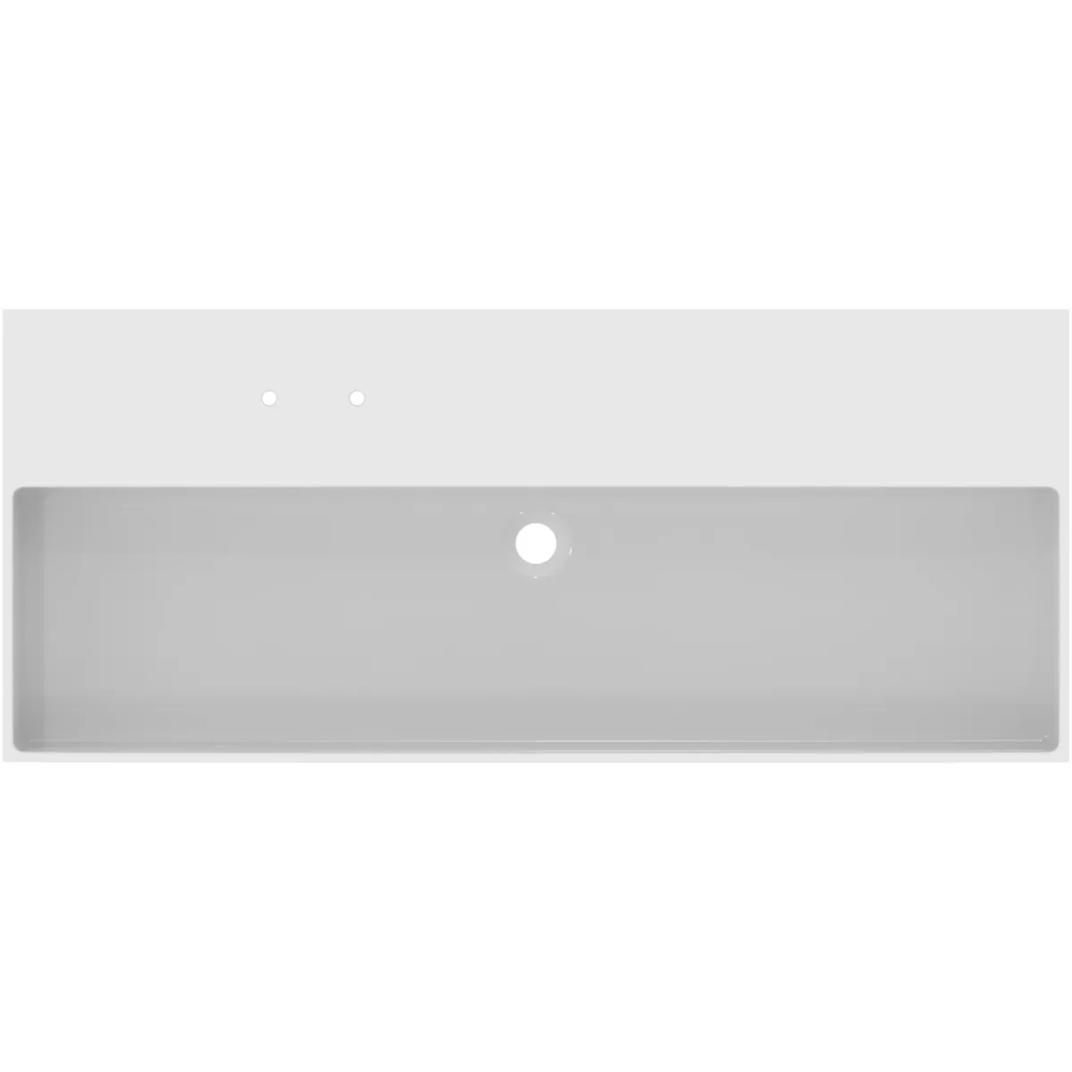 Waschbecken „Solos“ 121,5 × 51,5 × 12,5 cm, Hahnlochposition links in Weiß Waschbecken „Solos“ 121,5 × 51,5 × 12,5 cm, Hahnlochposition links in Weiß