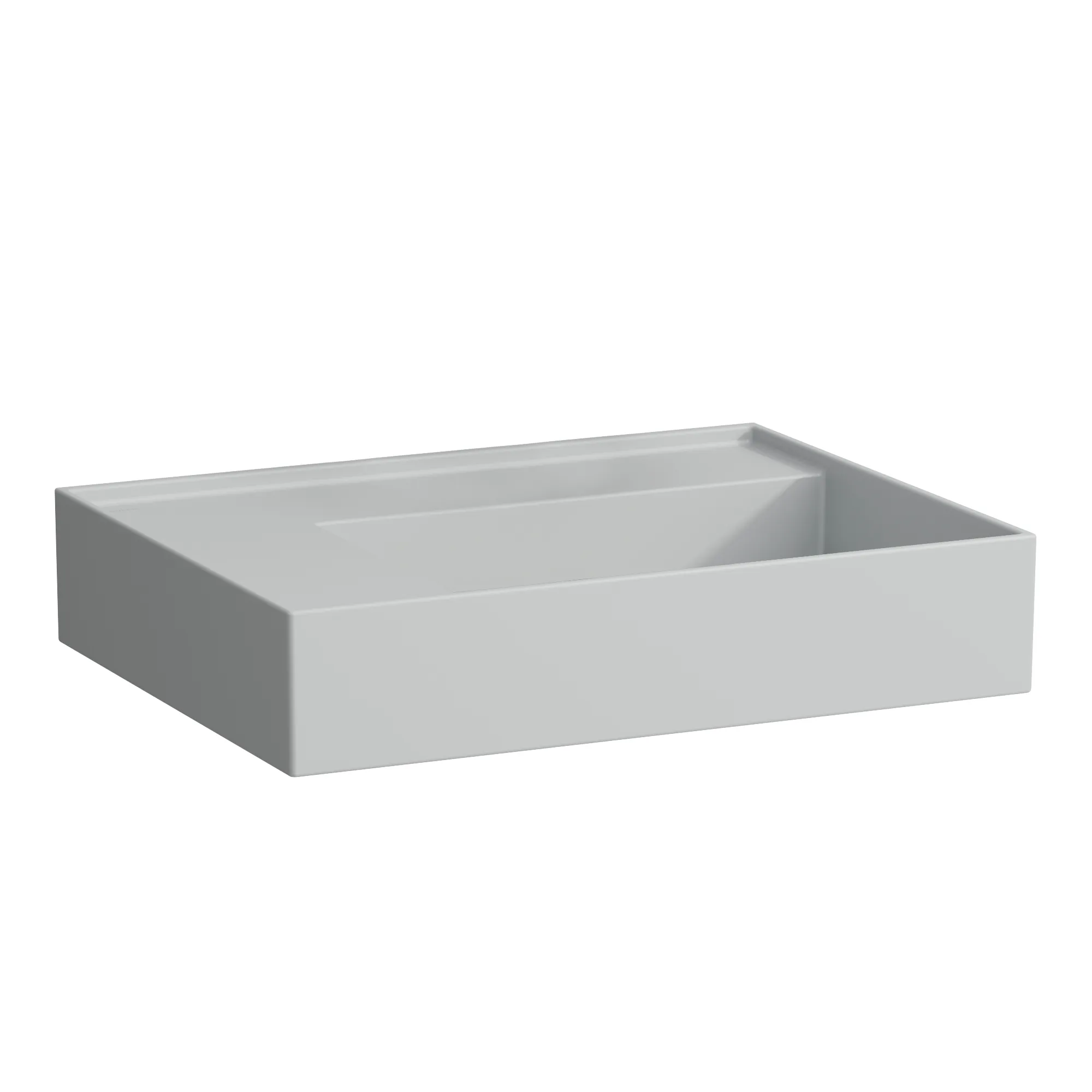 Waschtisch Kartell • 460x600x150 1 Hahnloch ohne Überlauf versteckter Ablauf Ablage links weiß