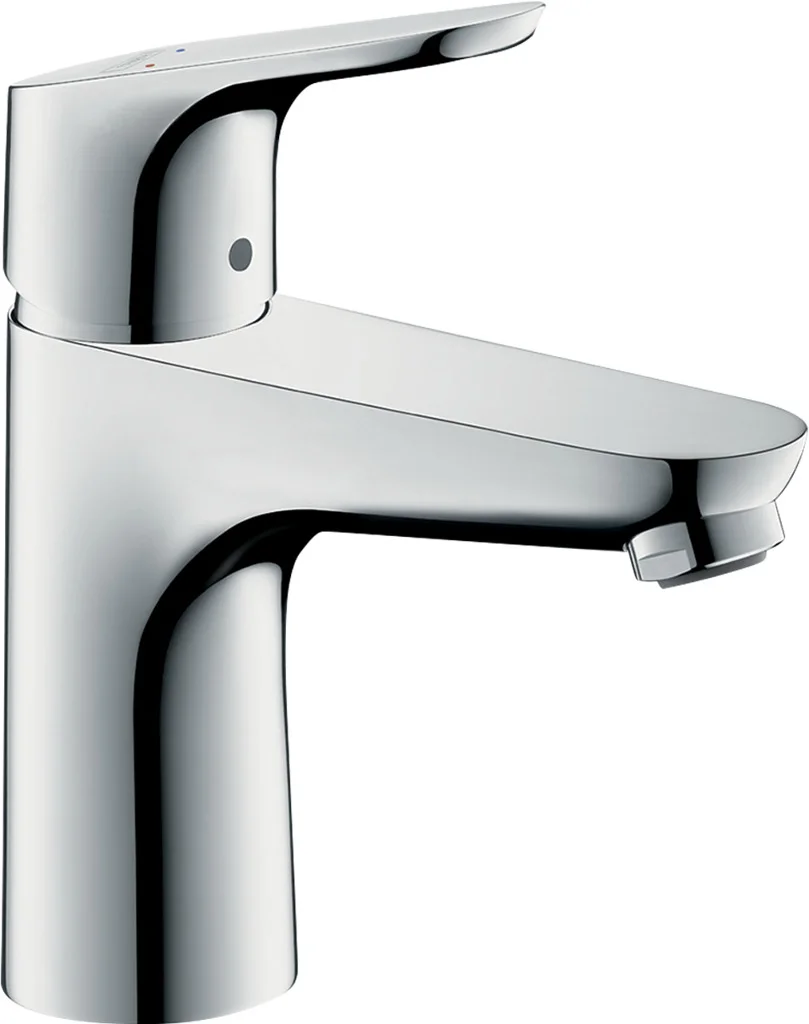 Hansgrohe Waschtischmischer Focus LowFlow, Chrom, Ausladung 119 mm, Auslaufhöhe 94 mm, Hebelgriff, Normalstrahl, max. Durchflussmenge 3,5 l/min