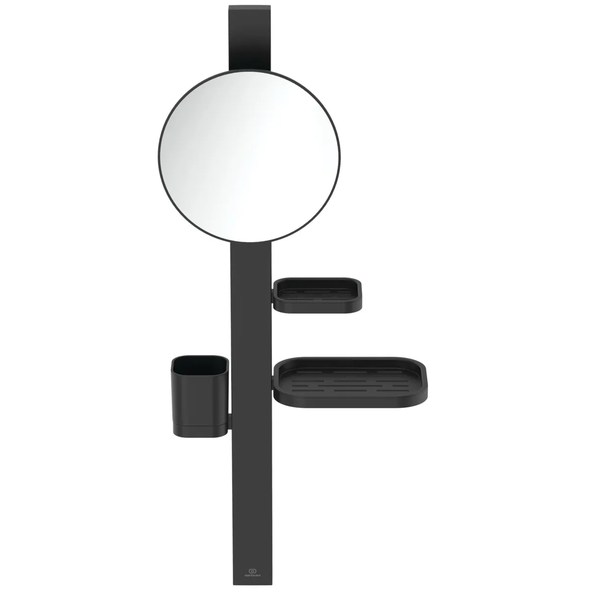 Ideal Standard Beauty Bar Accessoires-Kombination Alu+ S700 mit Spiegel Durchmesser 200mm Silk Black Ideal Standard Beauty Bar Accessoires-Kombination Alu+ S700 mit Spiegel Durchmesser 200mm Silk Black