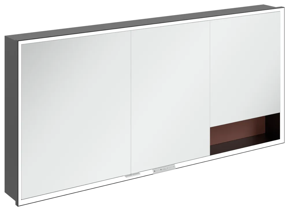 Villeroy & Boch Einbau-Spiegelschrank „My View+“ 1600 × 750 × 168 mm in Wine Red