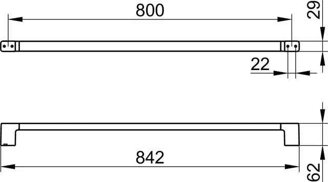Collection Moll Badetuchhalter 800 mm Messing gebürstet Collection Moll Badetuchhalter 800 mm Messing gebürstet