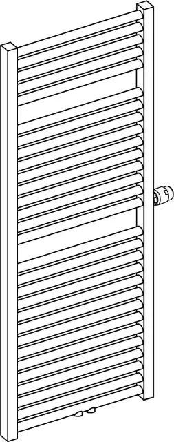 BEMM Design-Heizkörper „Rondo V“ 50 × 180,6 cm in Weinrot (RAL 3005)