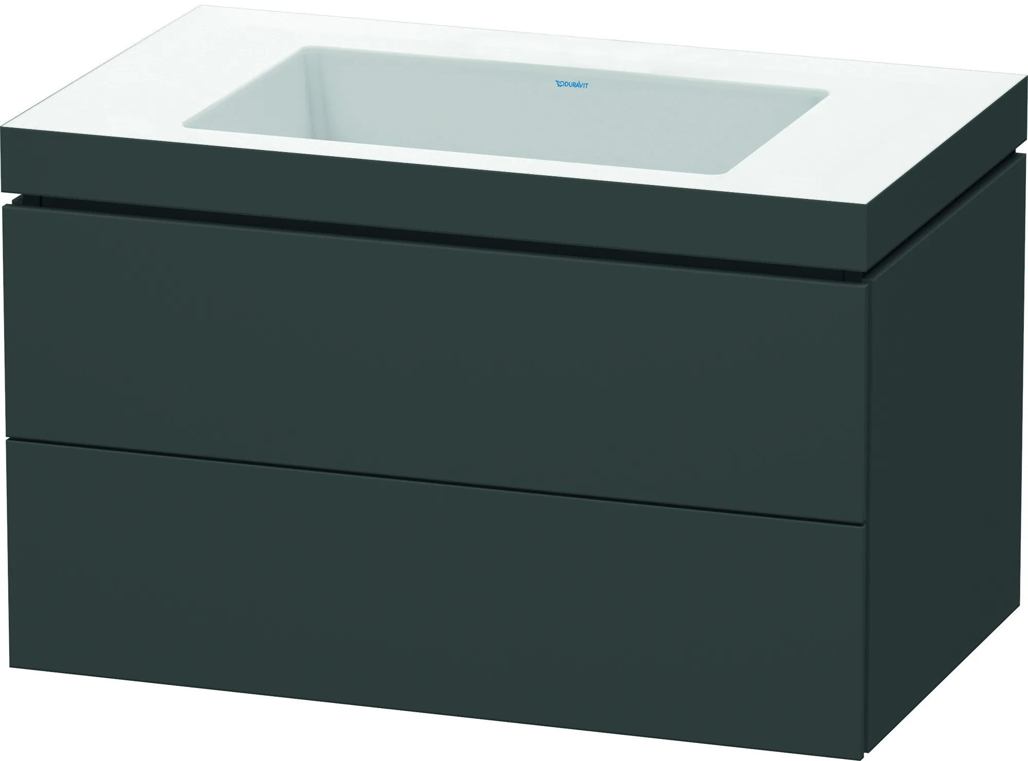 Duravit Möbelset c-shaped Set wandhängend wandhängend „L-Cube“ 80 × 50 × 48 cm Graphit Matt
