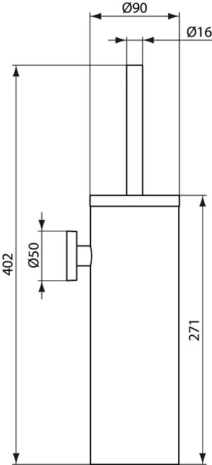 Ideal Standard Bürstengarnitur IOM wandhängend Edelstahl poliert Ideal Standard Bürstengarnitur IOM wandhängend Edelstahl poliert