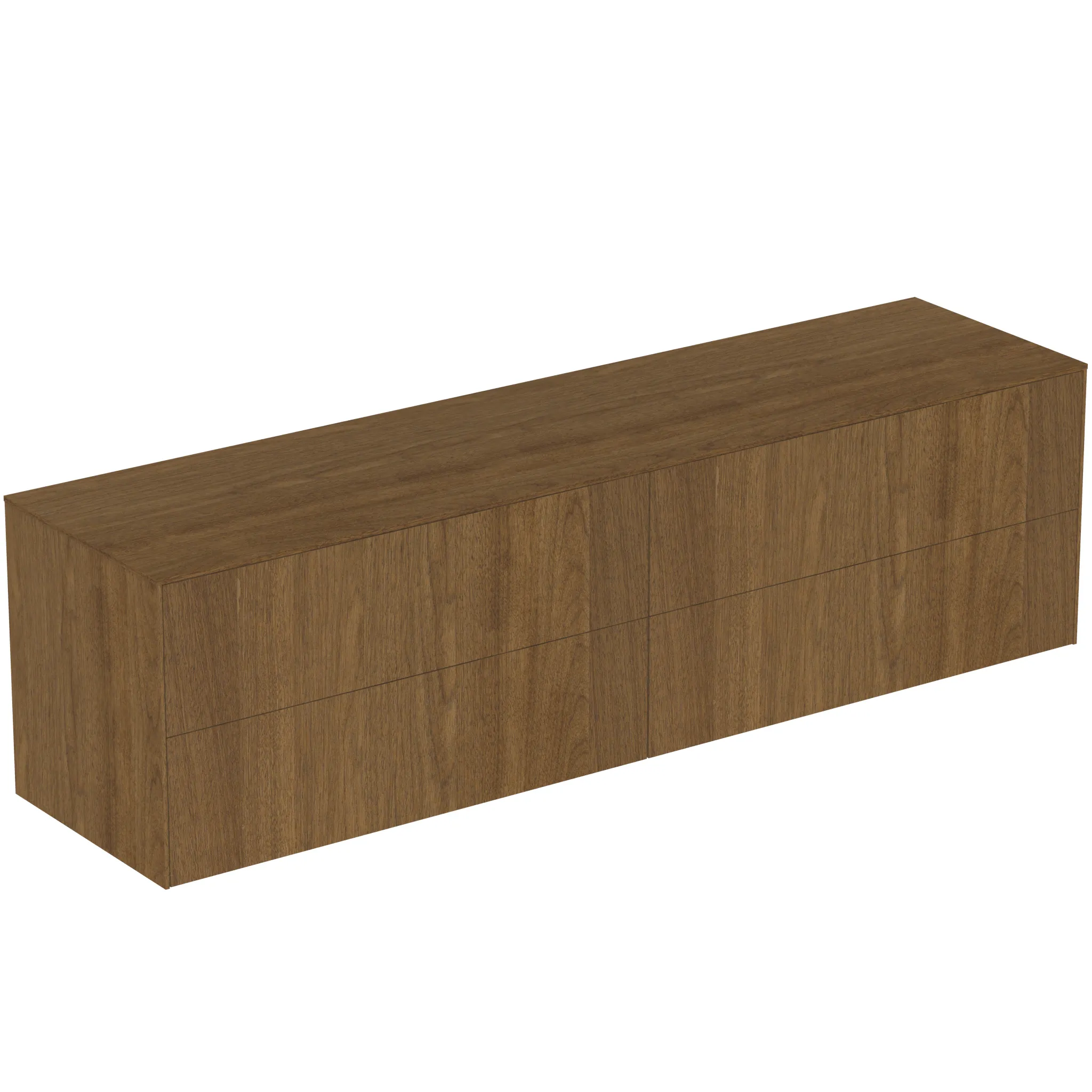 Ideal Standard Waschtischunterschrank „Conca“ 198,7 × 55 × 50,5 cm Walnuss dunkel Furnier Ideal Standard Waschtischunterschrank „Conca“ 198,7 × 55 × 50,5 cm Walnuss dunkel Furnier