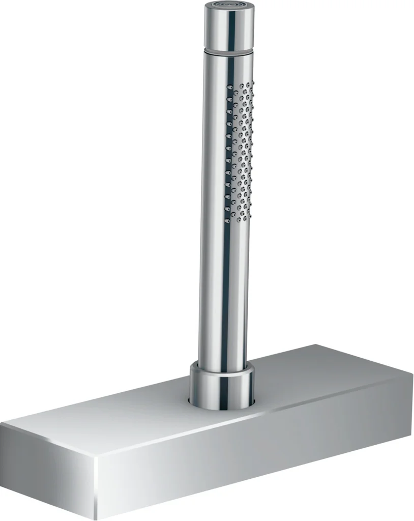 Hansgrohe AXOR Edge Wannenrandset Chrom - Stabhandbrause mit sBox, DN15, 14,5 l/min, 1,45 m Ausziehung