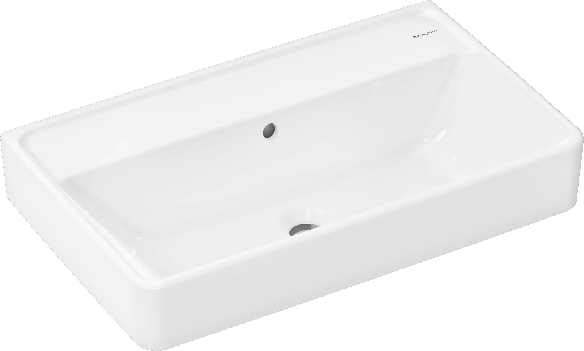 Hansgrohe Xanuia Q Waschtisch Compact 650⁄390 ohne Hahnloch mit Überlauf, SmartClean, Weiß Hansgrohe Xanuia Q Waschtisch Compact 650⁄390 ohne Hahnloch mit Überlauf, SmartClean, Weiß