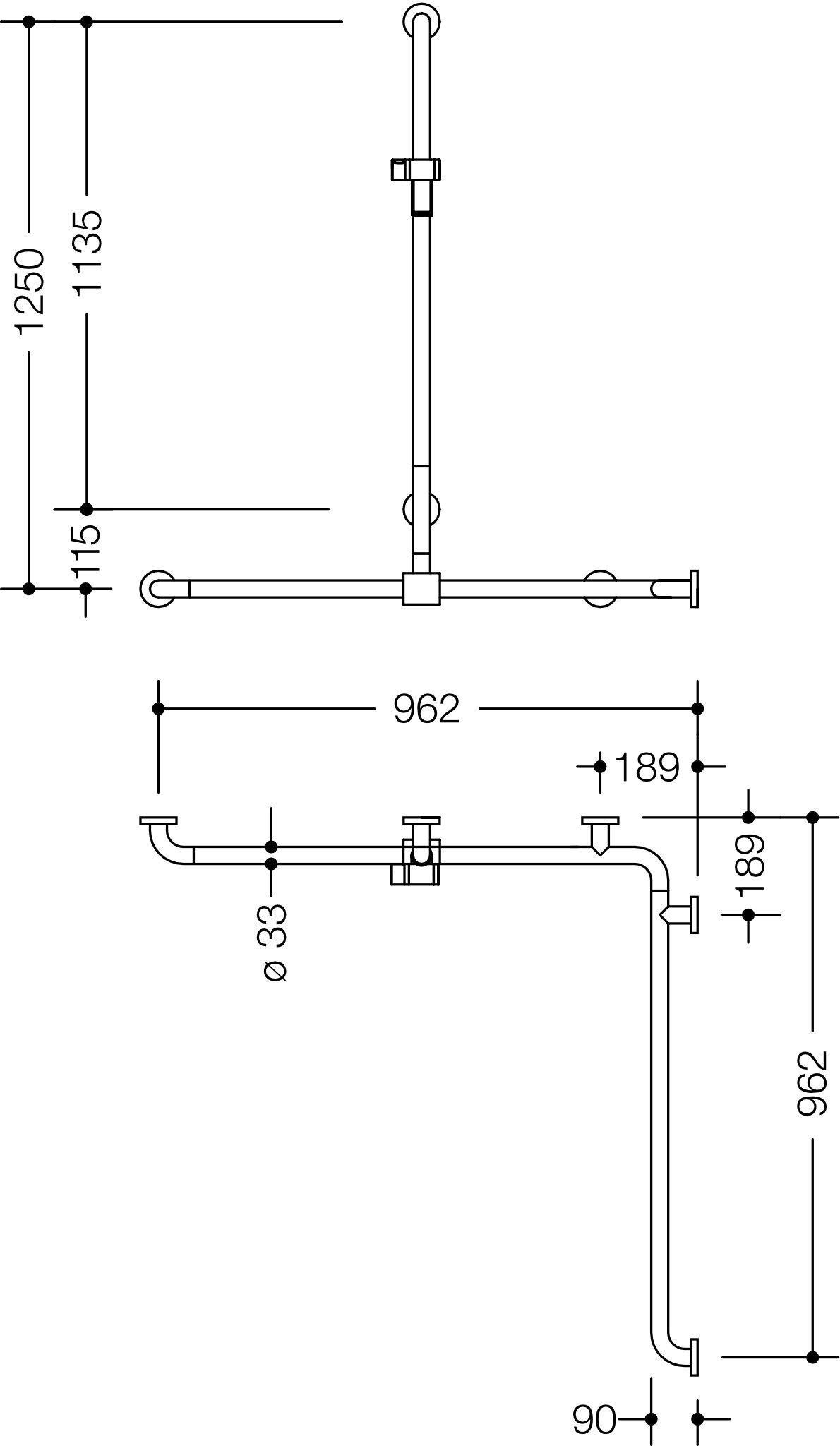 HEWI Haltegriff „Serie 805“ in / /