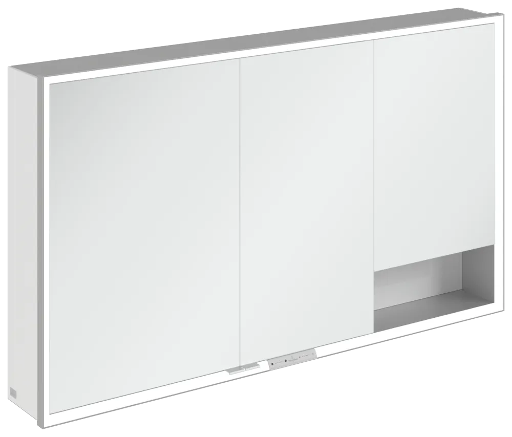 Villeroy & Boch Aufputz-Spiegelschrank „My View+“ 1300 × 750 × 168 mm in Brilliant White