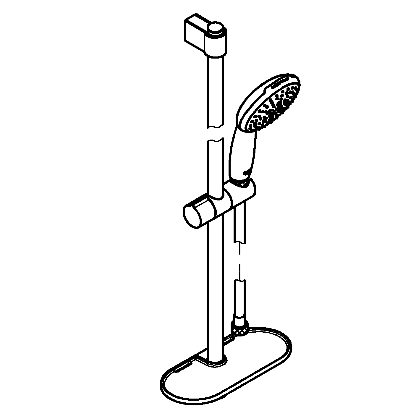 Grohe Tempesta 110 Brausestangenset 3 Strahlarten chrom Grohe Tempesta 110 Brausestangenset 3 Strahlarten chrom