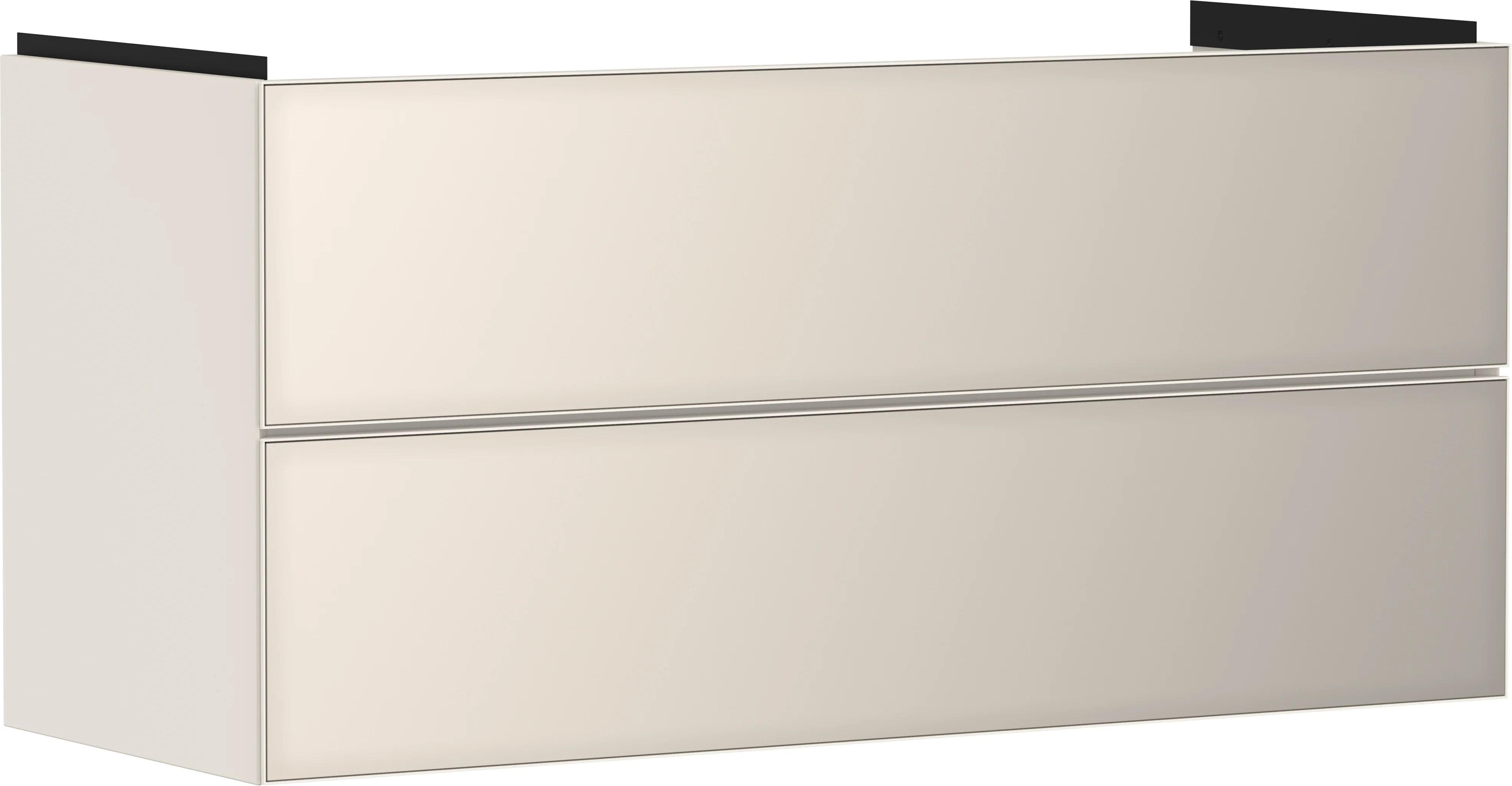 Hansgrohe Xevolos E Waschtischunterschrank Sandbeige Matt 1180x475 mm mit 2 Schubkästen, grifflos, PushOpen, SoftClose
