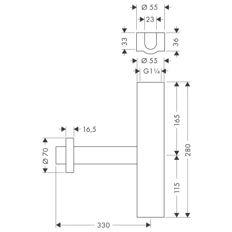 Design Siphon Flowstar Axor chrom Design Siphon Flowstar Axor chrom