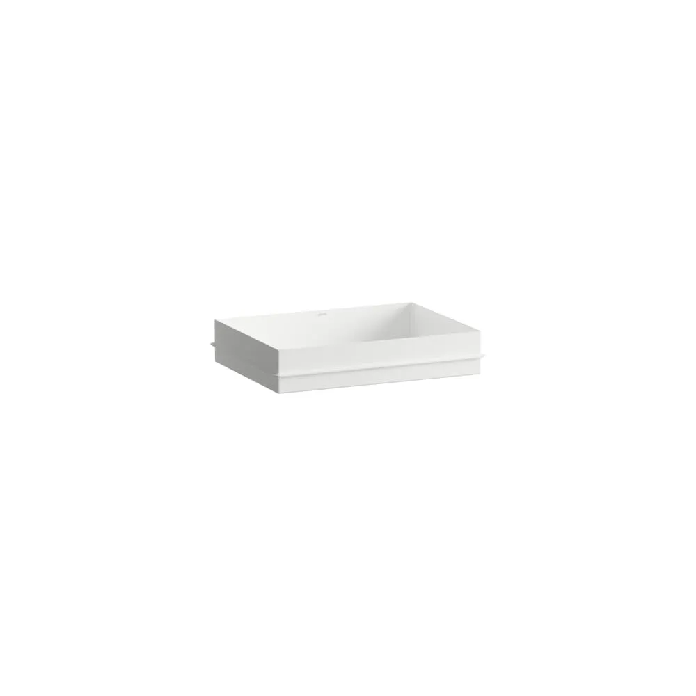 Laufen Einbauwaschtisch von oben METAPHOR rechteckig ohne Armaturenloch ohne Überlauf 500 x 375 x 111 mm in weiß