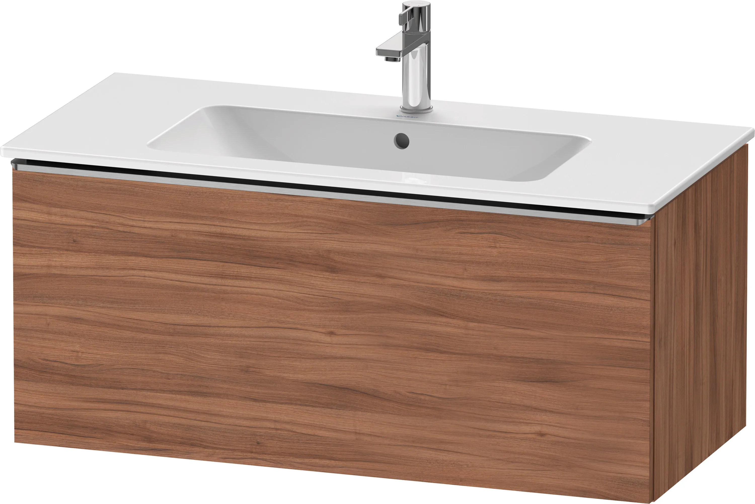 Duravit Waschtischunterschrank wandhängend „D-Neo“ 101 × 44 × 46,2 cm Nussbaum Natur