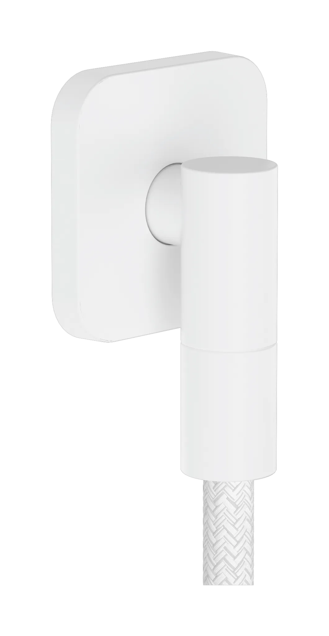 Hansgrohe FixFit Fine Q Wandanschluss mit Rückflussverhinderer, Mattweiß