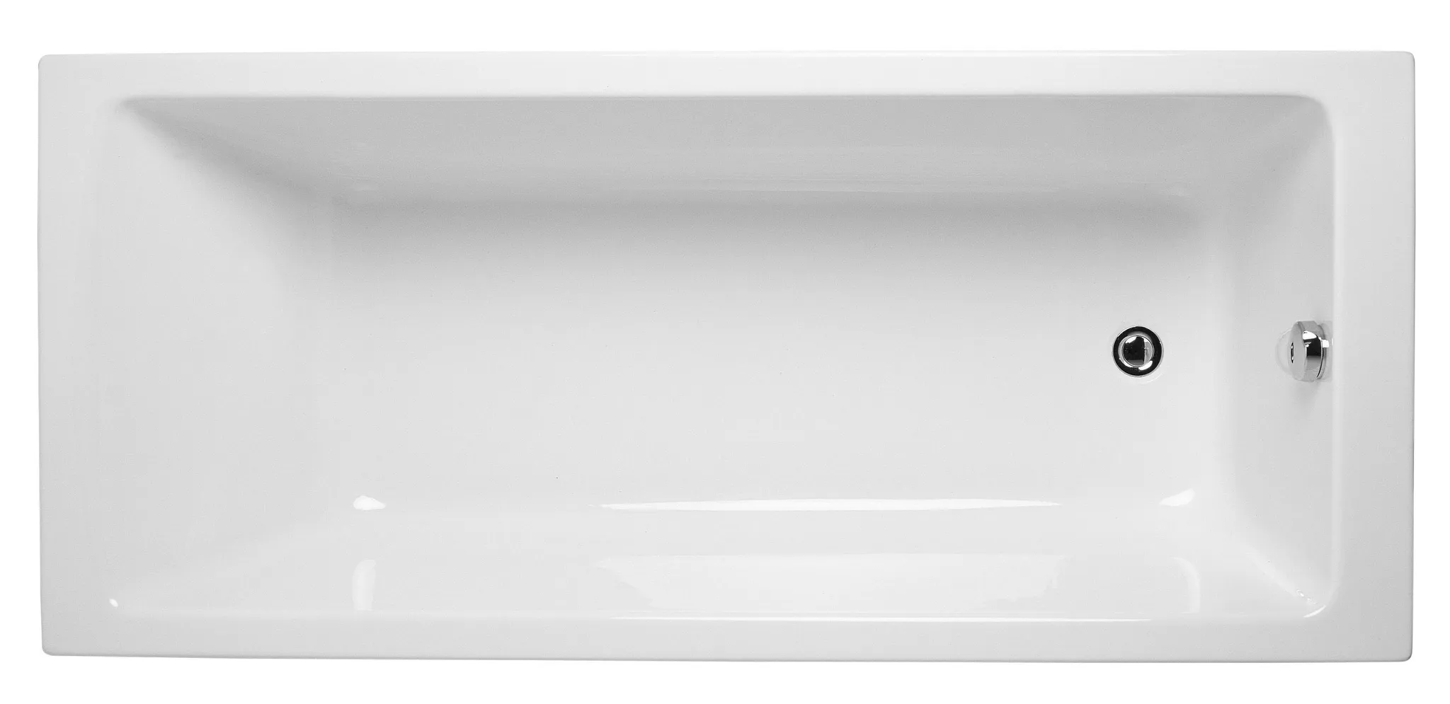 Integra Badewanne 150 x 70 cm Körperformwanne Einbauversion Weiß Hochglanz Größe: 150 × 70 cm