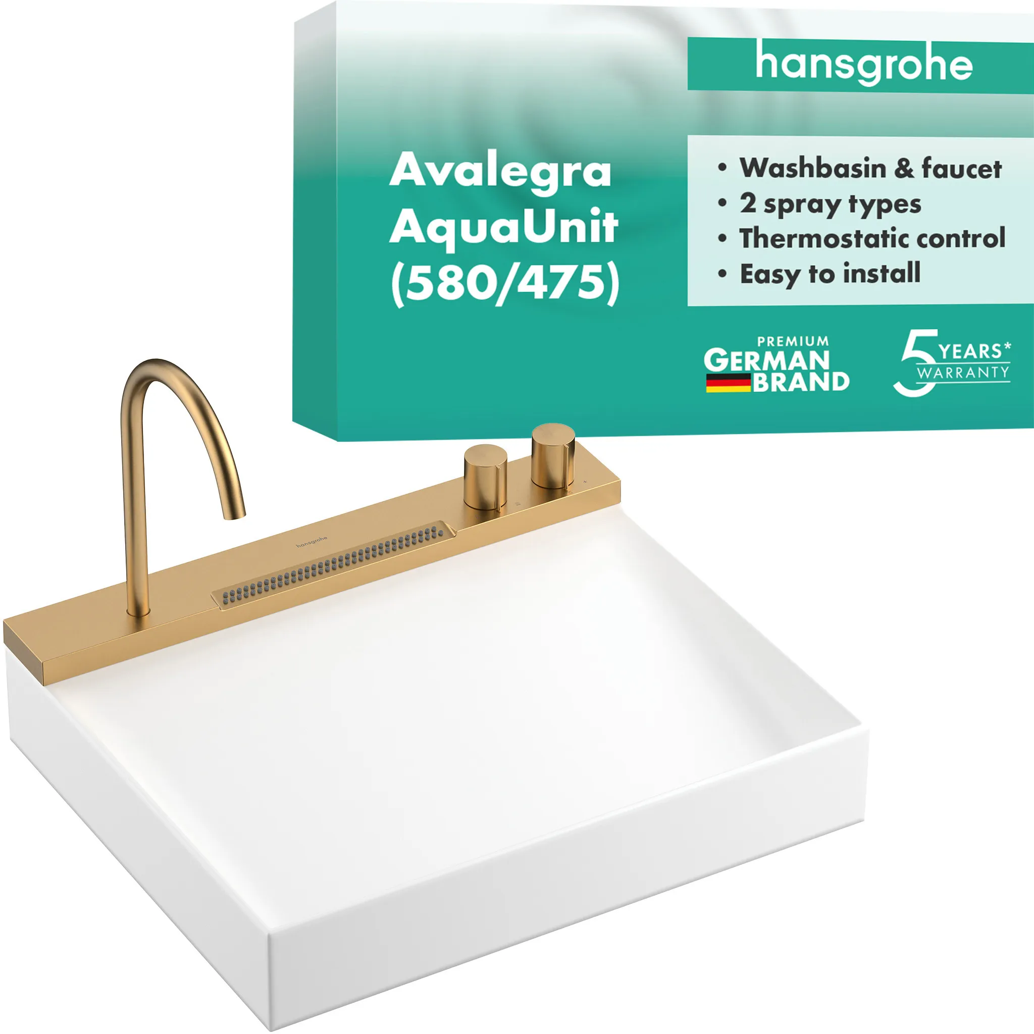 Hansgrohe Avalegra AquaUnit 580⁄475, Brushed Bronze Hansgrohe Avalegra AquaUnit 580⁄475, Brushed Bronze