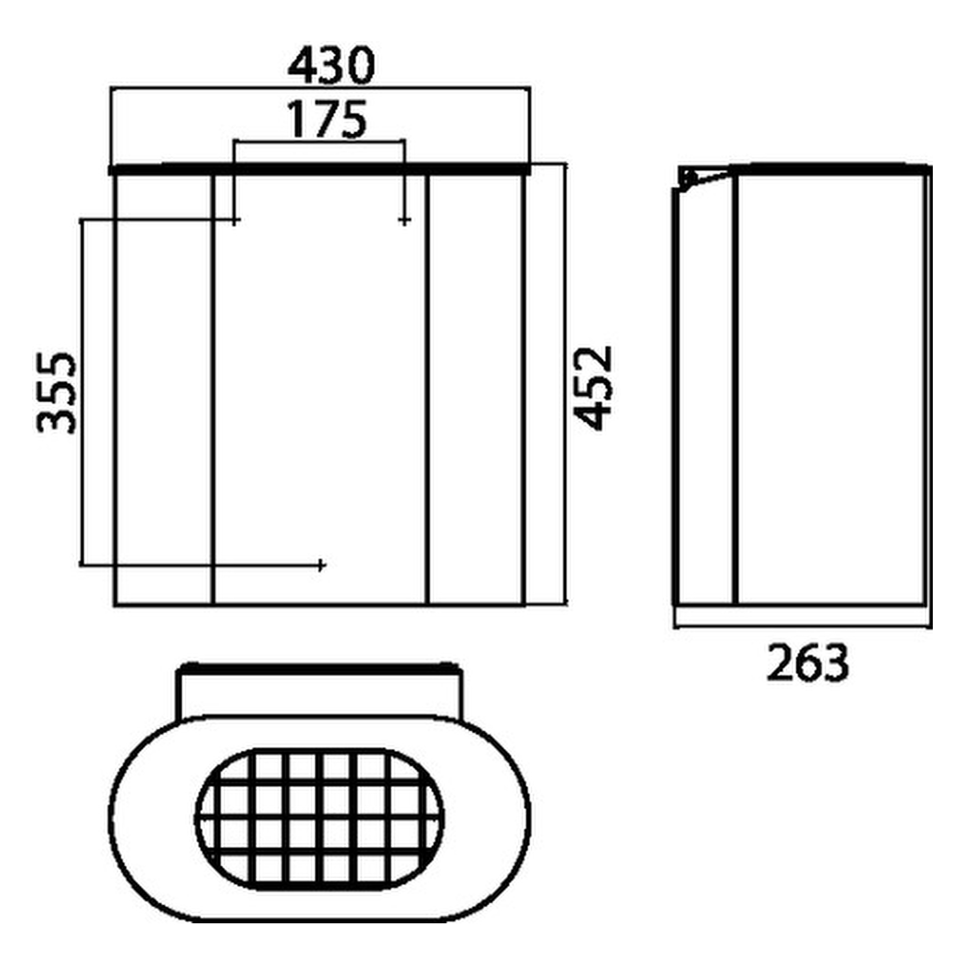 emco Papierhalter „system 2“ 43 × 26,3 × 45,2 cm in edelstahl