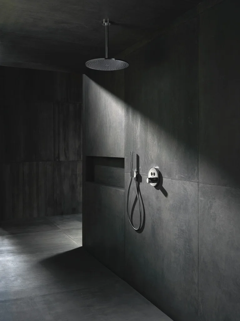 Hansgrohe AXOR ShowerSolutions Kopfbrause 350 1jet Chrom, Deckenmontage, PowderRain Strahlart, 24,6 l/min Durchfluss Hansgrohe AXOR ShowerSolutions Kopfbrause 350 1jet Chrom, Deckenmontage, PowderRain Strahlart, 24,6 l/min Durchfluss