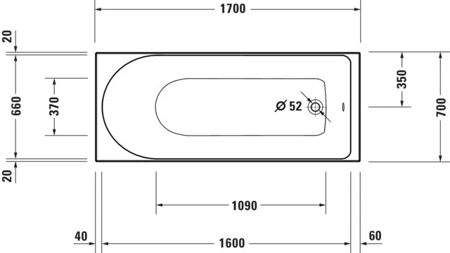 Duravit Badewanne „D-Neo“ rechteck 170 × 70 cm, Fußablauf