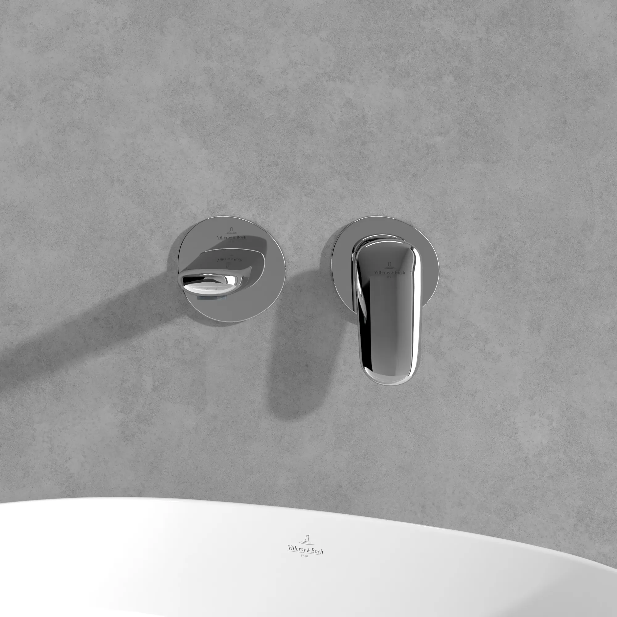 Zweihand-Waschtischarmatur „Antao“ 22,3 cm Ausladung 195 mm in Chrom Zweihand-Waschtischarmatur „Antao“ 22,3 cm Ausladung 195 mm in Chrom