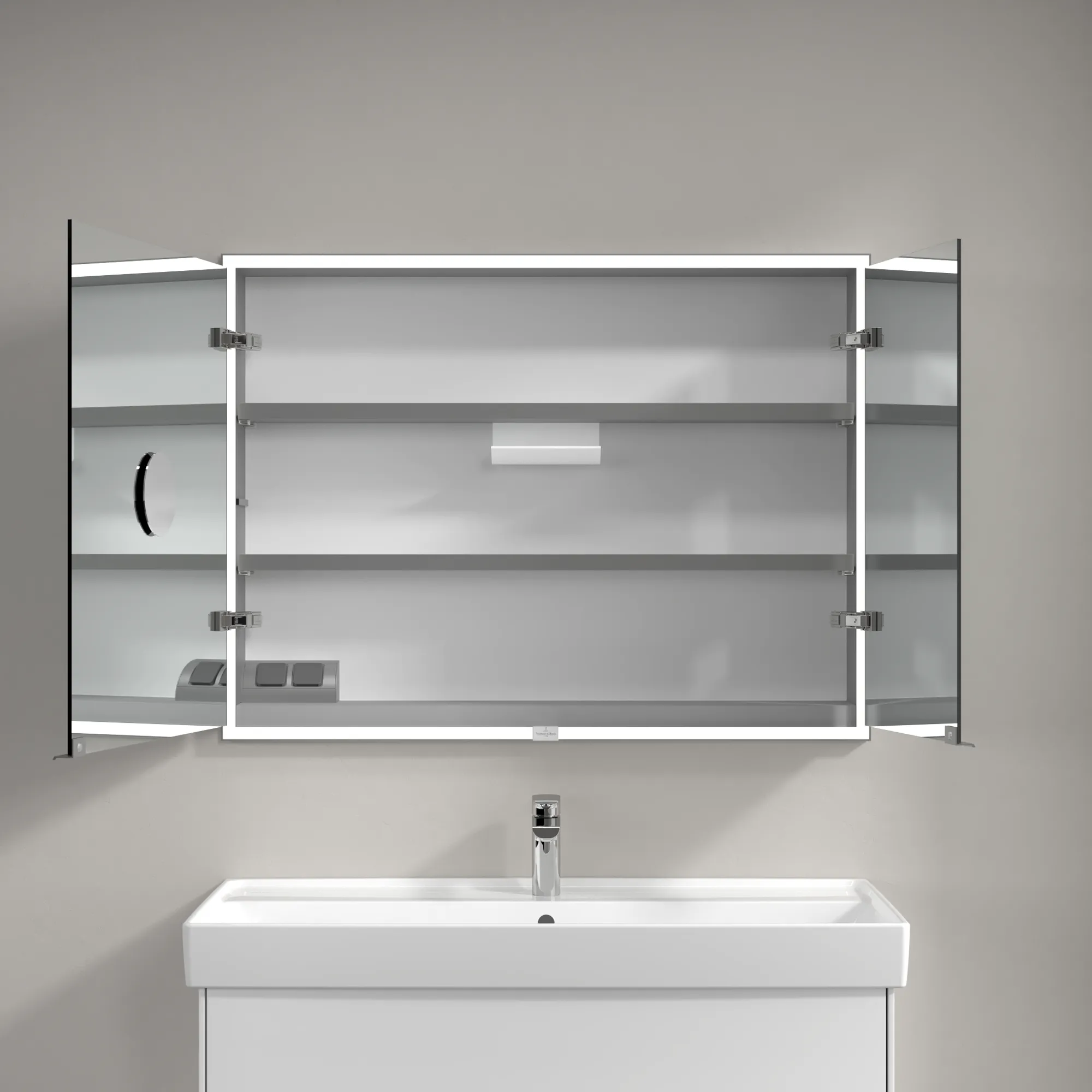 Villeroy & Boch Unterputz-Spiegelschrank „My View Now“ 100 × 75 × 16,8 × 16,8 cm