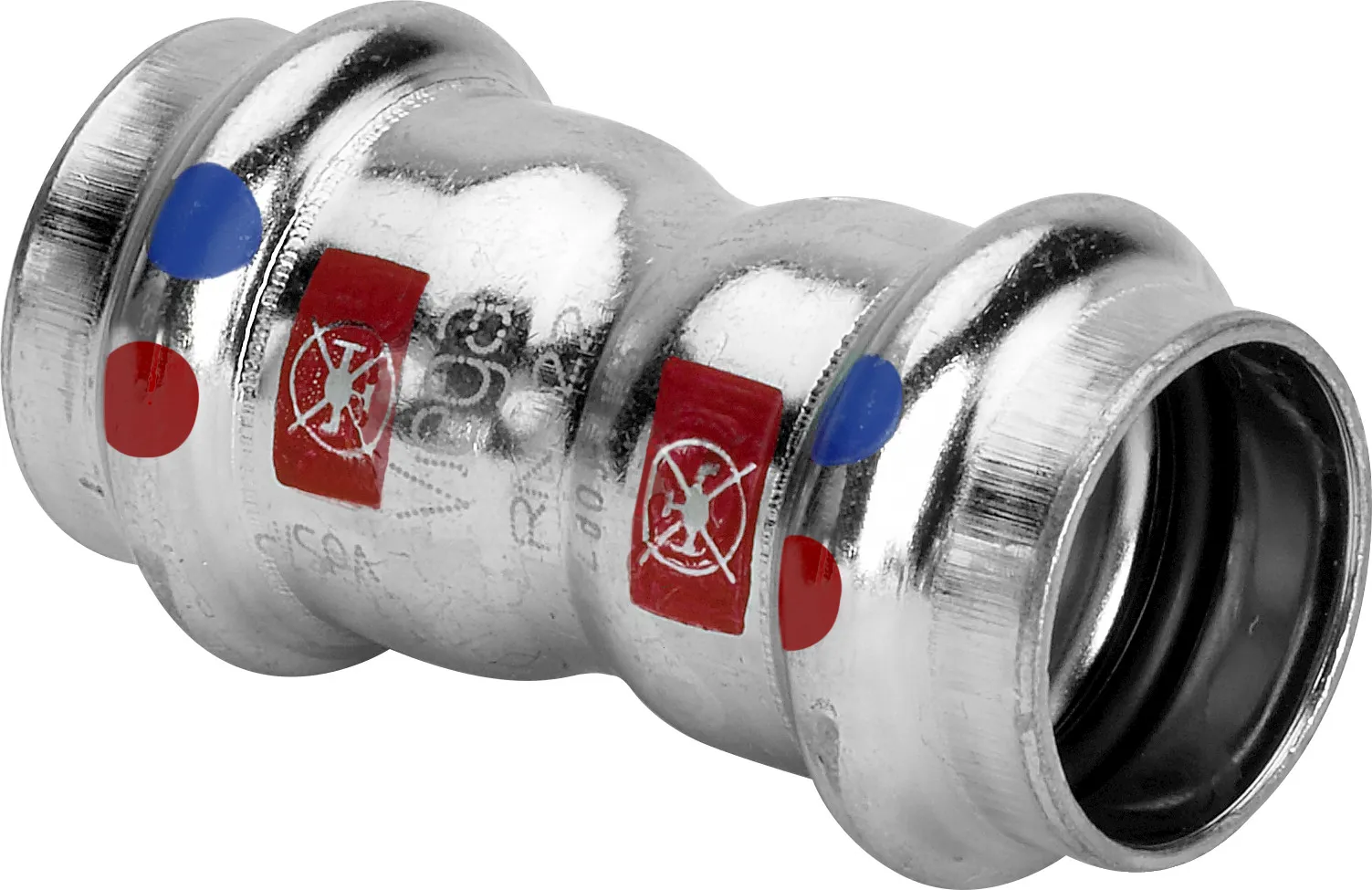 „Prestabo“ Fitting mit 2 Anschlüssen unlegiert, verzinkt 22 mm VdS-Zulassung „Prestabo“ Fitting mit 2 Anschlüssen unlegiert, verzinkt 22 mm VdS-Zulassung