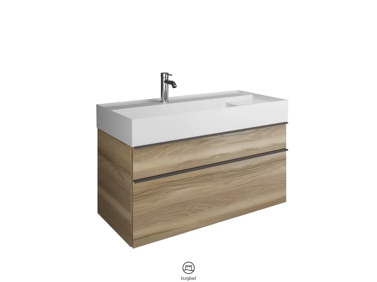 burgbad Yumo PG1 Mi-Waschtisch inkl. WTU, Mineralguss, 470x1015x610mm burgbad Yumo PG1 Mi-Waschtisch inkl. WTU, Mineralguss, 470x1015x610mm