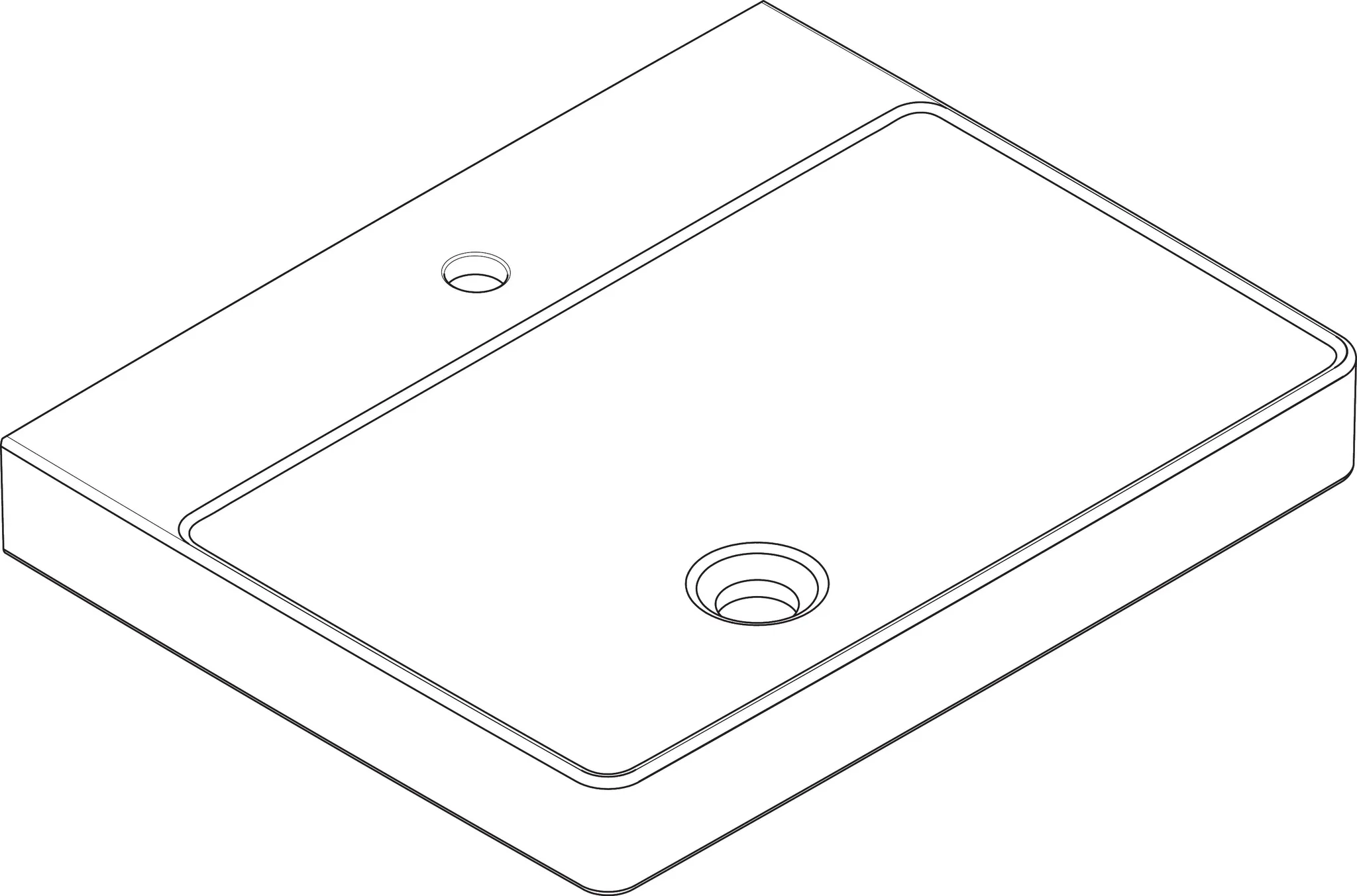 Hansgrohe Waschbecken „Xelu Q“, Hahnlochposition mittig in Weiß Hansgrohe Waschbecken „Xelu Q“, Hahnlochposition mittig in Weiß