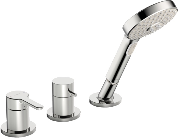 Einhebelmischer Fertigmontageset für Wanne/Brause DESIGNO Style 5325 Rosette rund 3-strahlig Chrom Einhebelmischer Fertigmontageset für Wanne/Brause DESIGNO Style 5325 Rosette rund 3-strahlig Chrom