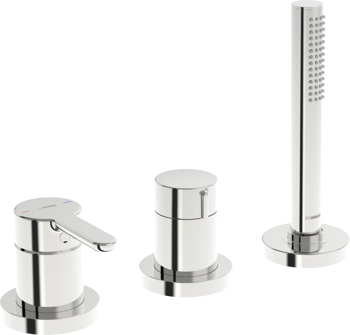 HansaDESIGNO Style Wannenarmatur 5325 Rosette rund 3-strahlig Chrom