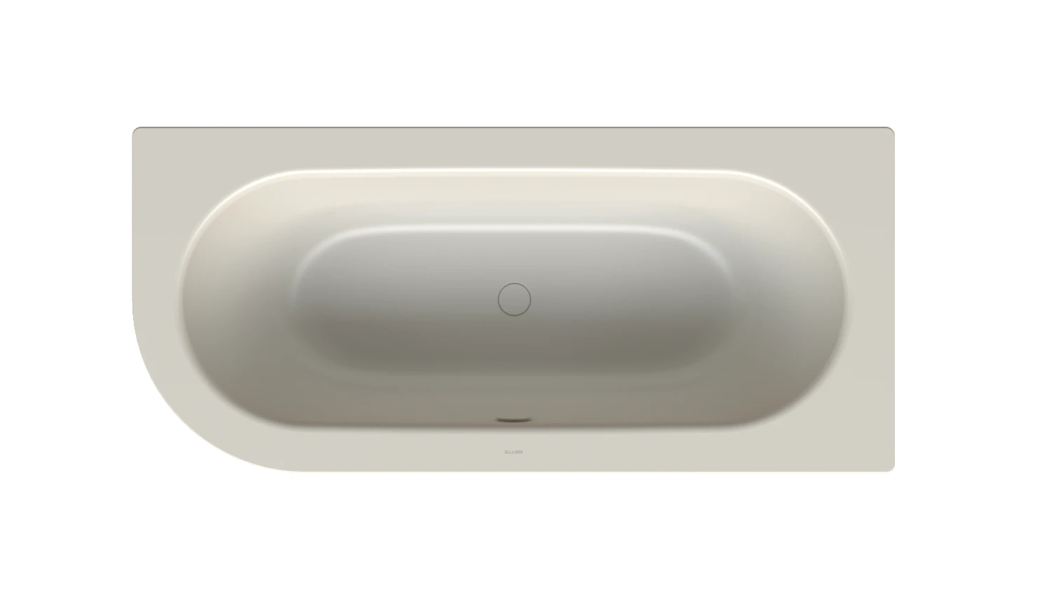 Bette BetteSilhouette Badewanne 1650x750x420 mm Flax glasierter Titan-Stahl 2-Sitzer Eck