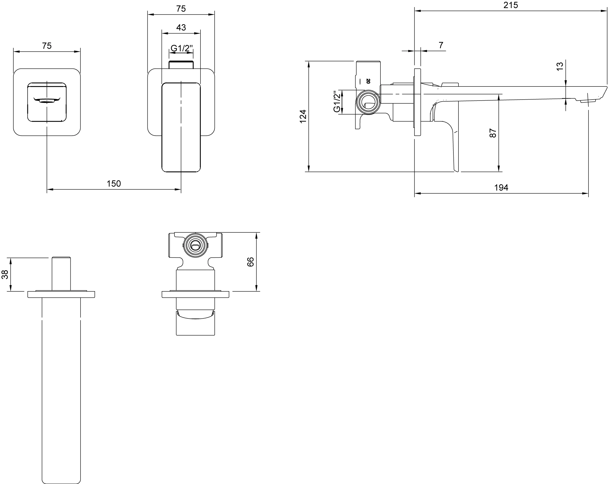Villeroy & Boch Subway 3.0 Einhebel-Waschtischarmatur, 225 x 115 x 215 mm, Chrom