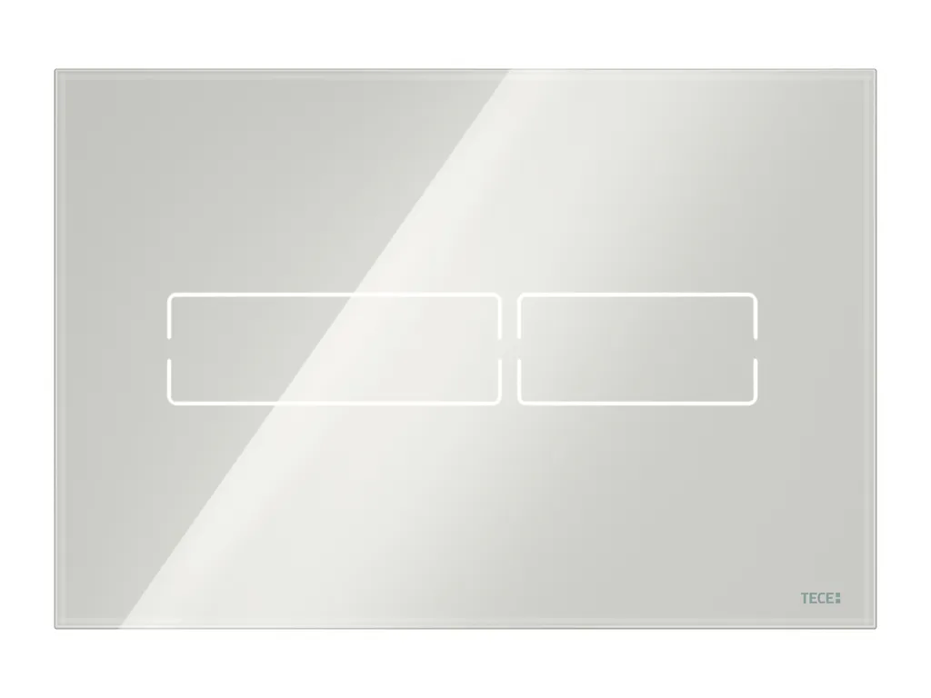 lux Mini WC-Betätigungsplatte, Glas weiß glänzend lux Mini WC-Betätigungsplatte, Glas weiß glänzend