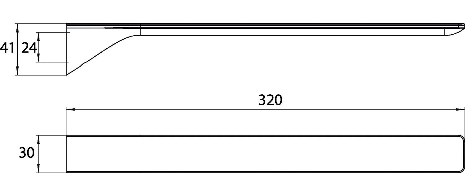 art Handtuchhalter starr 1-armig, 320 mm, chrom art Handtuchhalter starr 1-armig, 320 mm, chrom