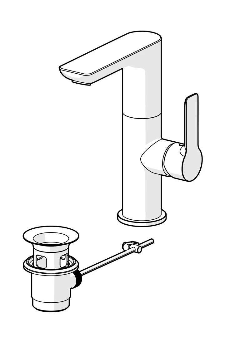 HansaLIGNA Waschtischarmatur HansaLIGNA 5530 Zugstangenablaufgarnitur Ausladung 116 mm DN15 Chrom HansaLIGNA Waschtischarmatur HansaLIGNA 5530 Zugstangenablaufgarnitur Ausladung 116 mm DN15 Chrom