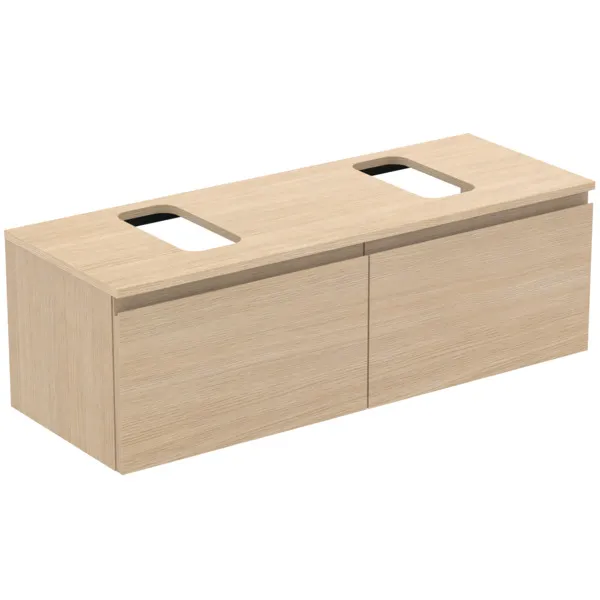 Ideal Standard Waschtischunterschrank Finesse Eiche weiß, 1200x440x388mm, 2 Auszüge Ideal Standard Waschtischunterschrank Finesse Eiche weiß, 1200x440x388mm, 2 Auszüge