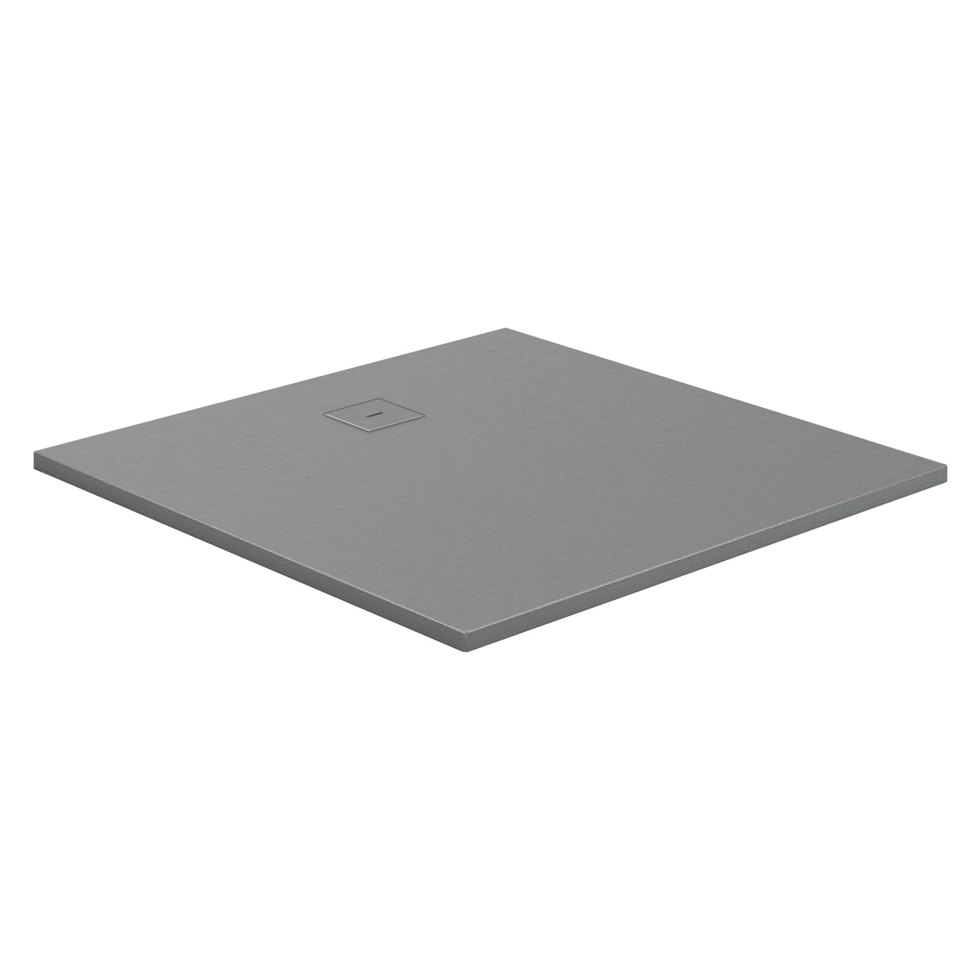 HSK quadrat Marmor-Polymer-Duschwanne „Steinoptik“ 100 × 100 cm in Steingrau