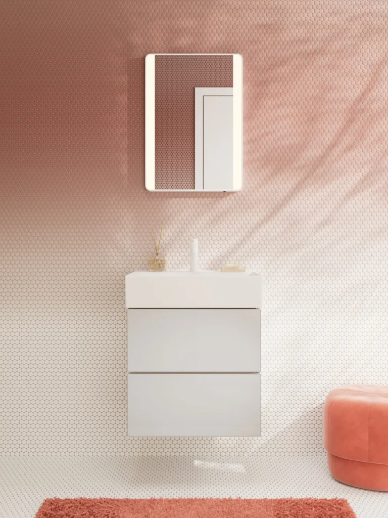 Hansgrohe Xevolos E Waschtisch, Keramik, weiß, 600x480 mm, wandhängend, mit Hahnloch, ohne Überlauf, SmartClean-Glasur