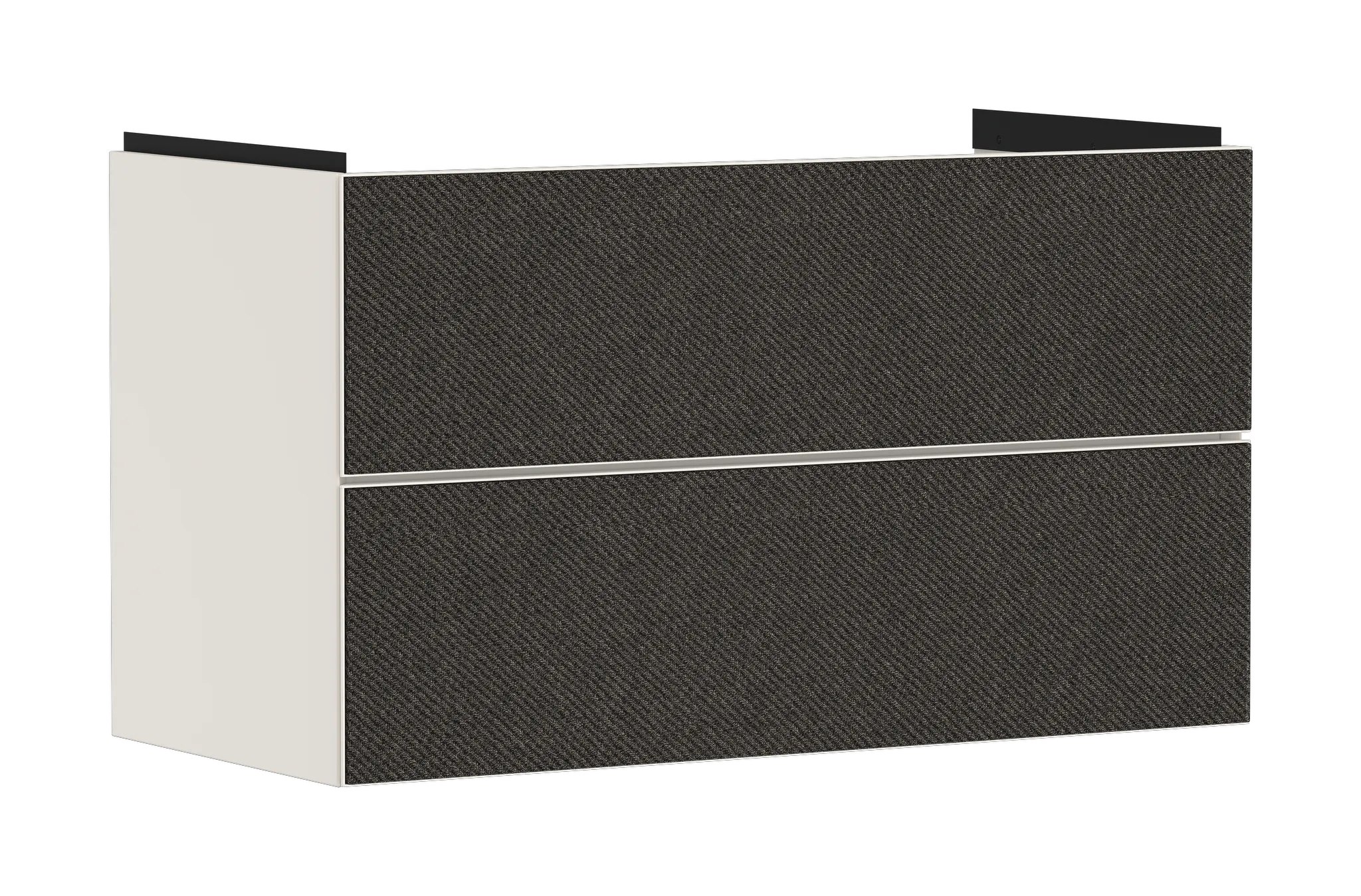 Xevolos E Waschtischunterschrank Sandbeige Matt 980/475 mit 2 Schubkästen für Waschtisch Bronze Struktur