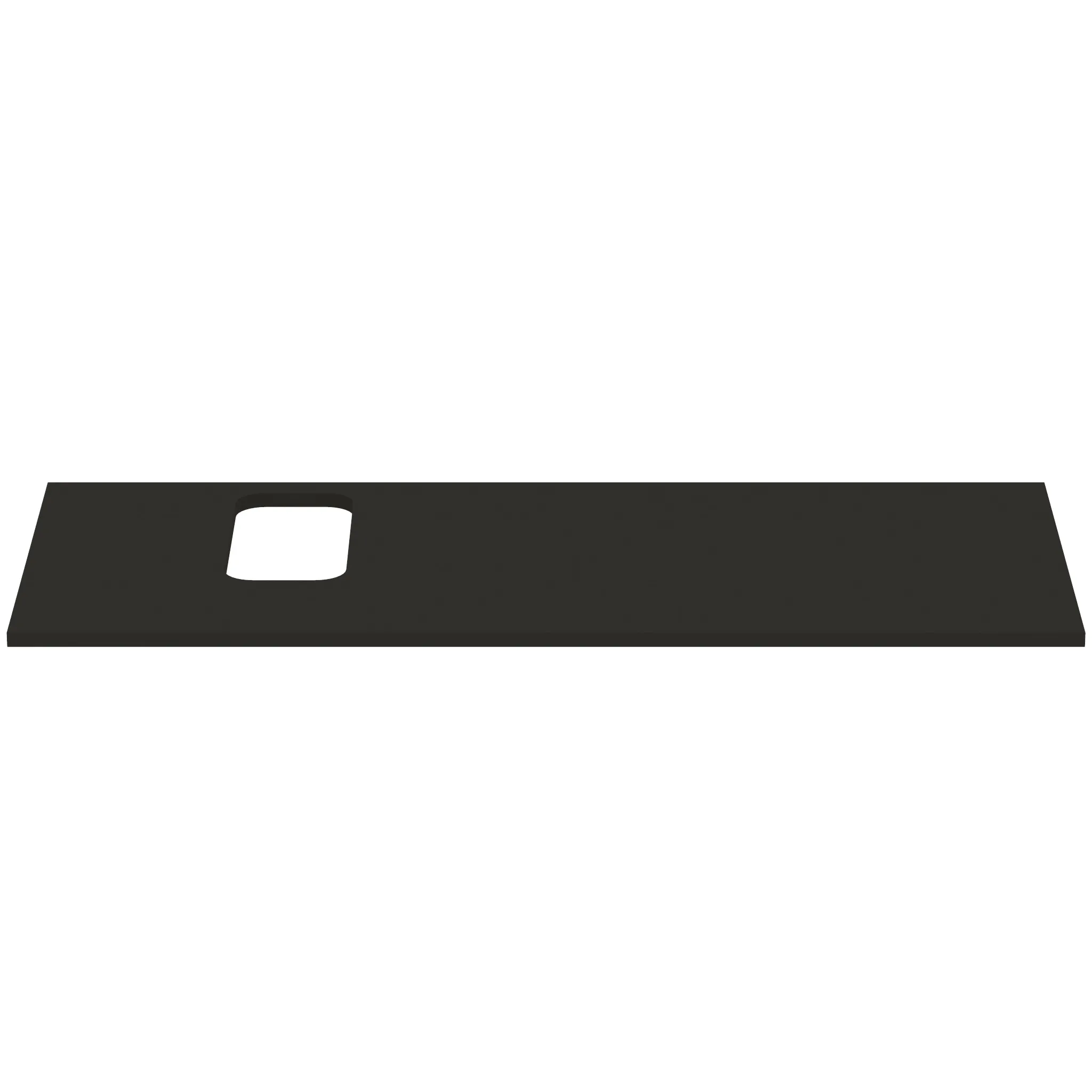 Waschtischplatte i.life B Ausschnitt links für ein Wand-Waschtisch 1202x507x18mm Weiß matt