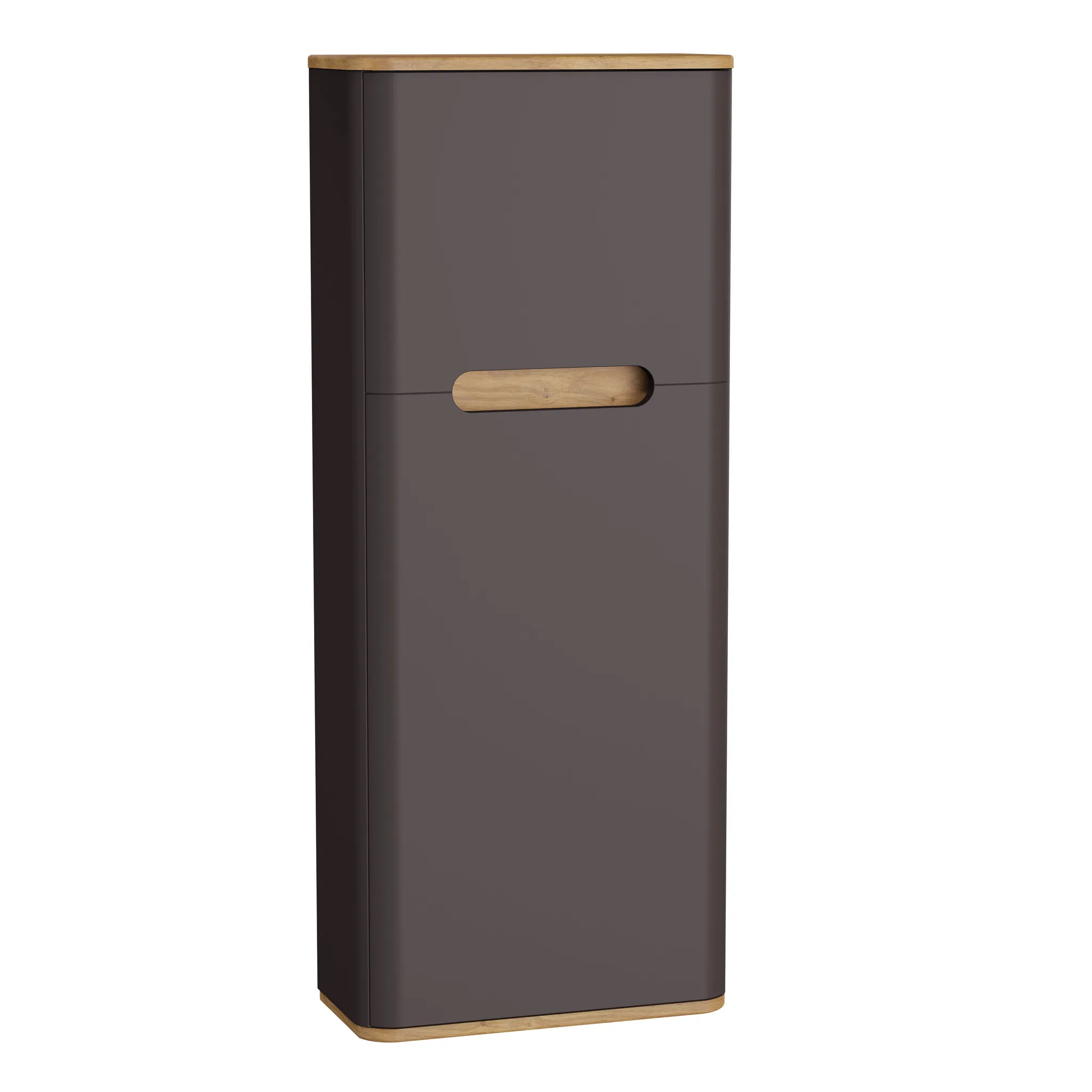 Sento Hochschrank Compact 2 Türen Türanschlag links 50 x 22 x 122 cm Anthrazit Matt