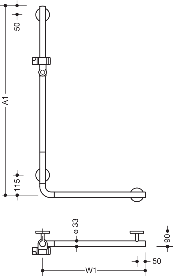 HEWI Haltegriff „System 800K“