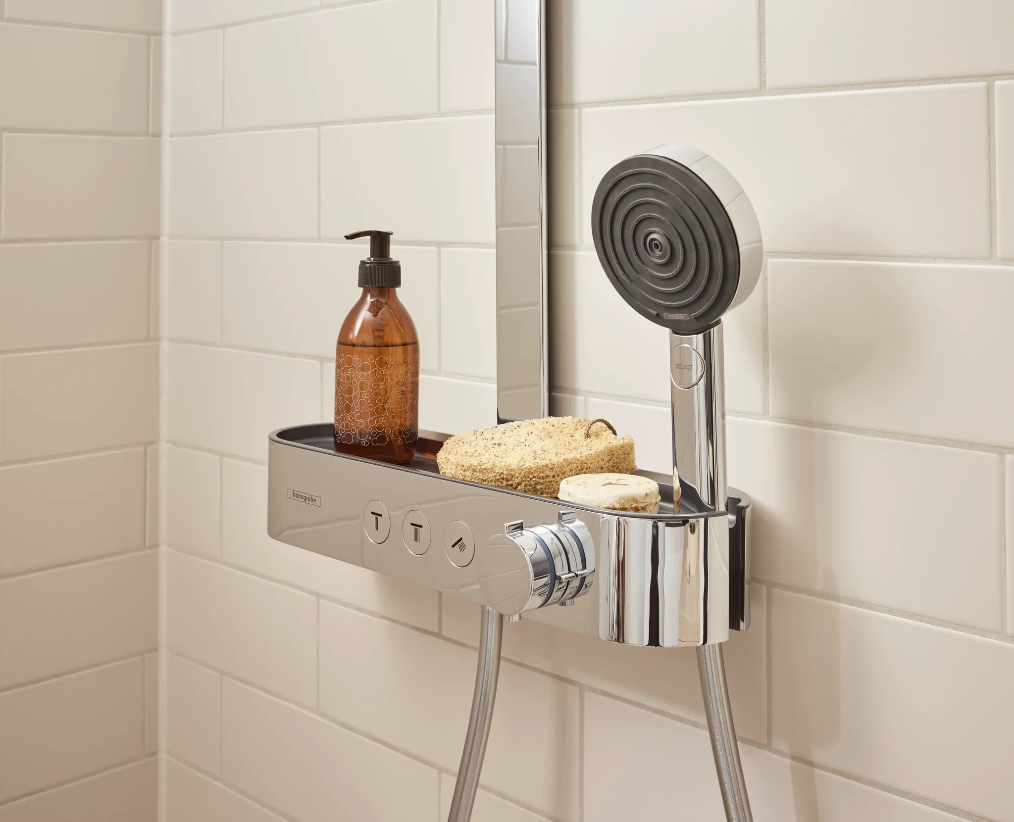 Showerpipe Pulsify 260 2jet mit Brausethermostat Aufputz chrom