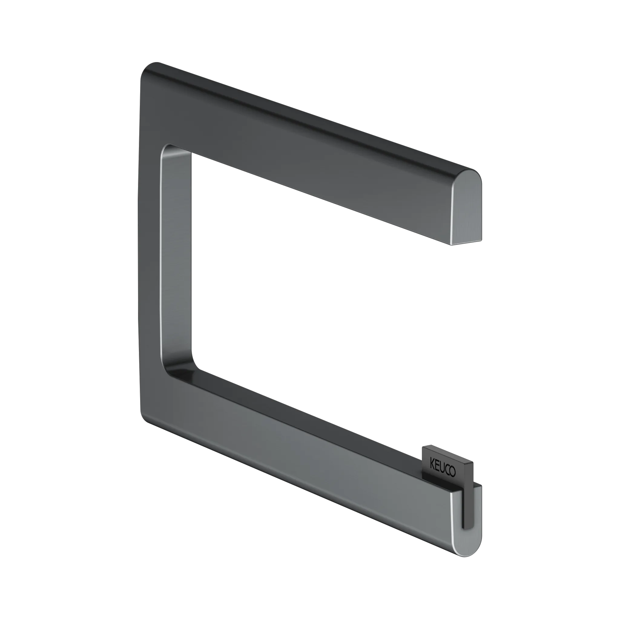 Edition 400 11562130000 Toilettenpapierhalter offene Form Schwarzchrom gebürstet Edition 400 11562130000 Toilettenpapierhalter offene Form Schwarzchrom gebürstet