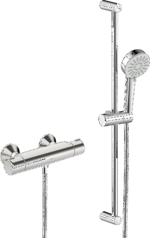 Zweihand-Duscharmatur „Basic“ in Chrom Zweihand-Duscharmatur „Basic“ in Chrom