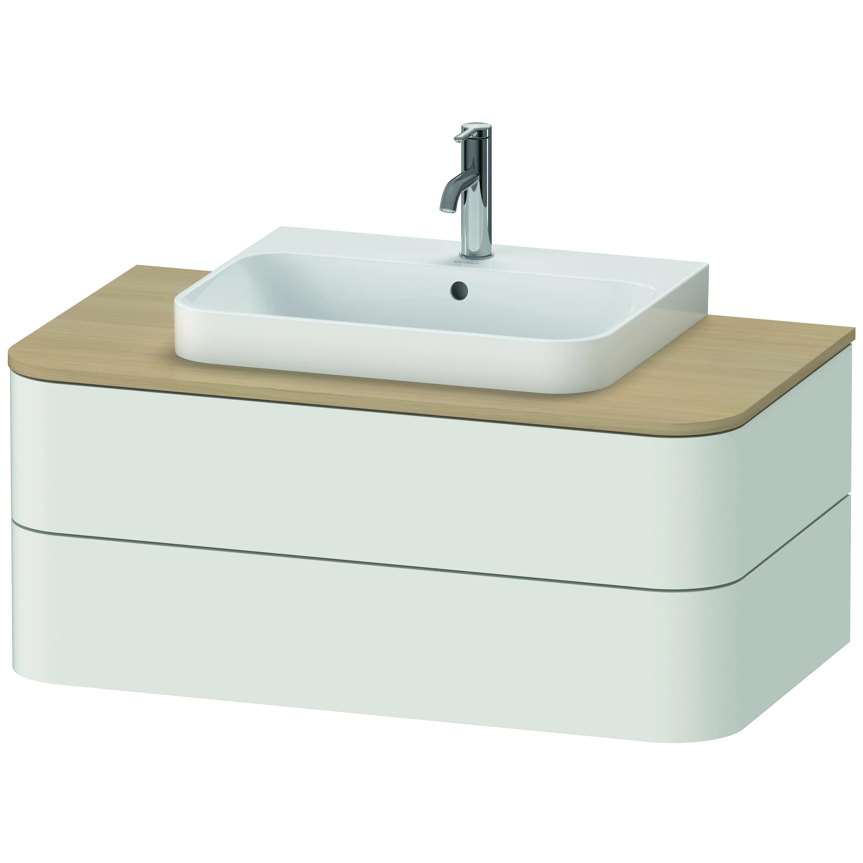 Duravit Waschtischunterschrank wandhängend „Happy D.2 Plus“ Nordic Weiß Seidenmatt